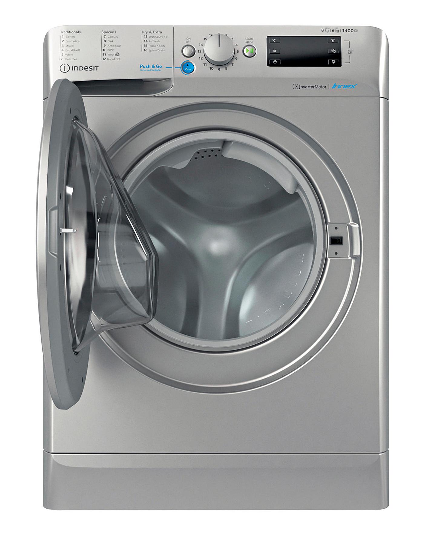  Indesit BDE861483XSUKN 8+6kg 1400rpm Washer Dryer - Silver