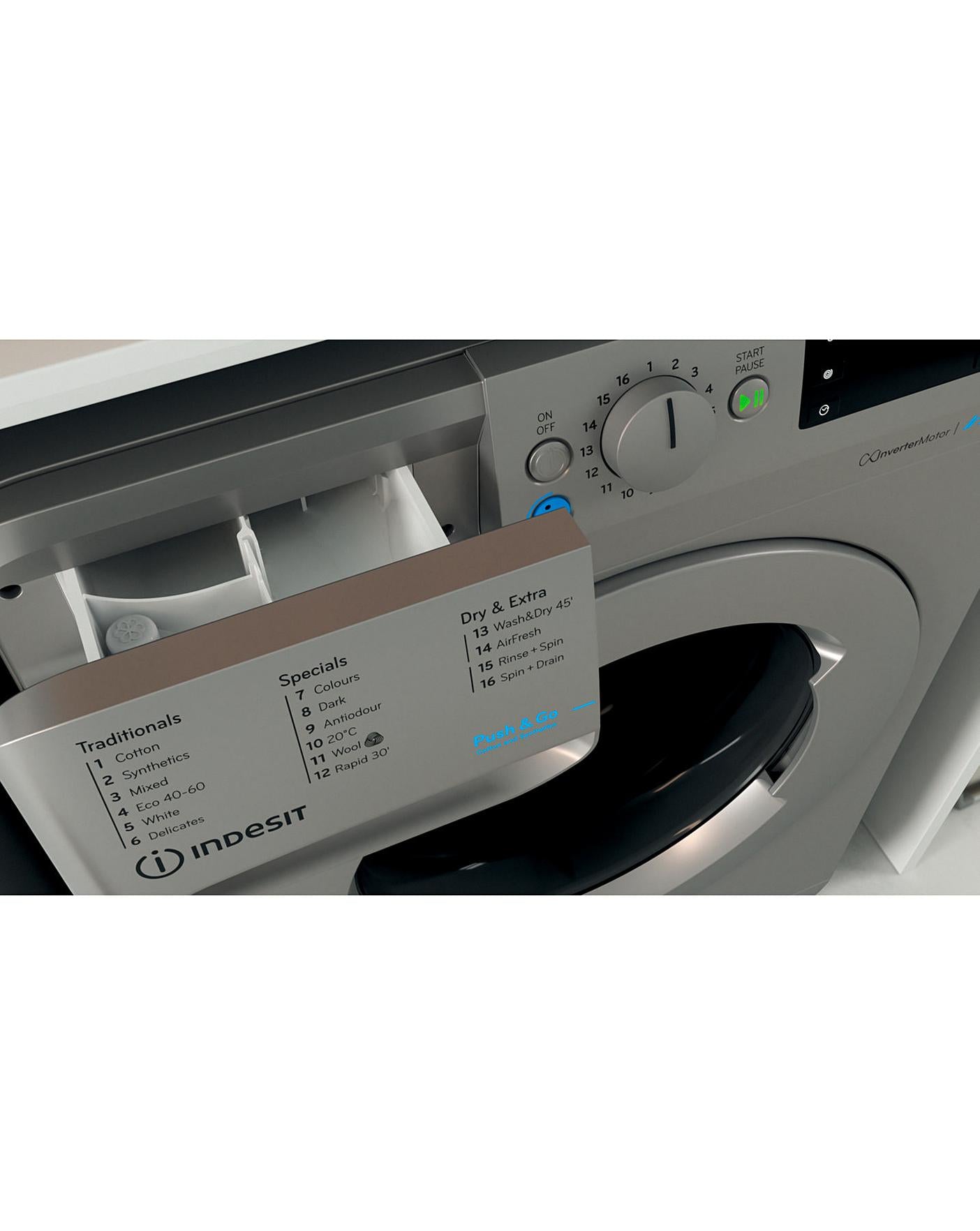  Indesit BDE861483XSUKN 8+6kg 1400rpm Washer Dryer - Silver