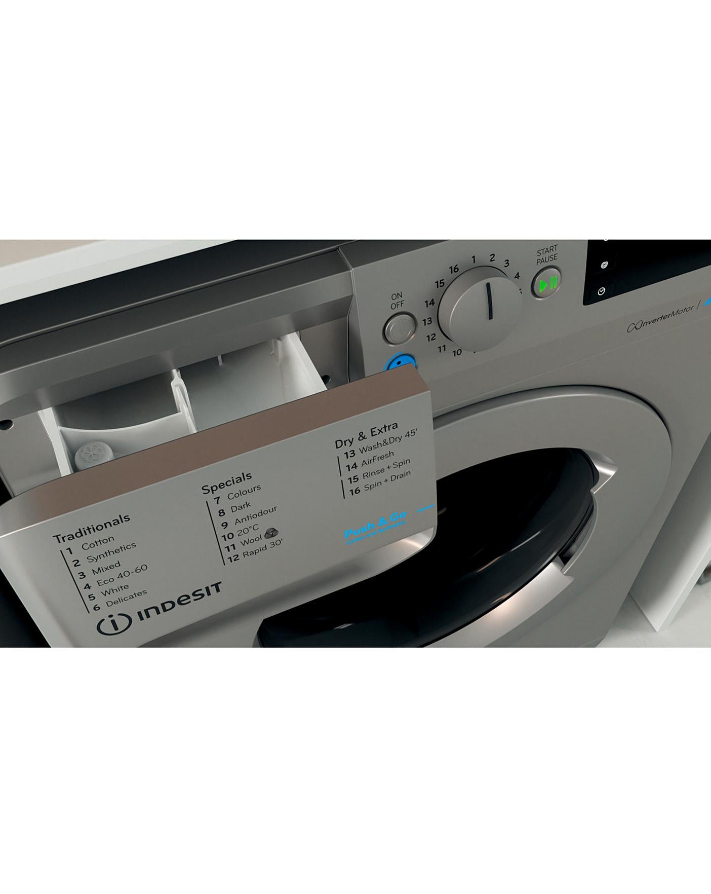  Indesit BDE861483XSUKN 8+6kg 1400rpm Washer Dryer - Silver + INSTALLATION
