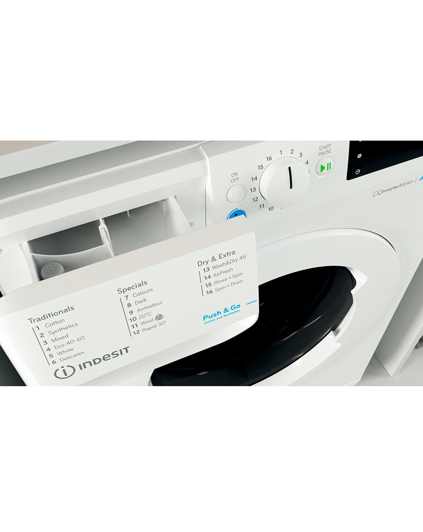  Indesit BDE1071682XWUKN 10+7kg 1600rpm Washer Dryer - White + INSTALLATION