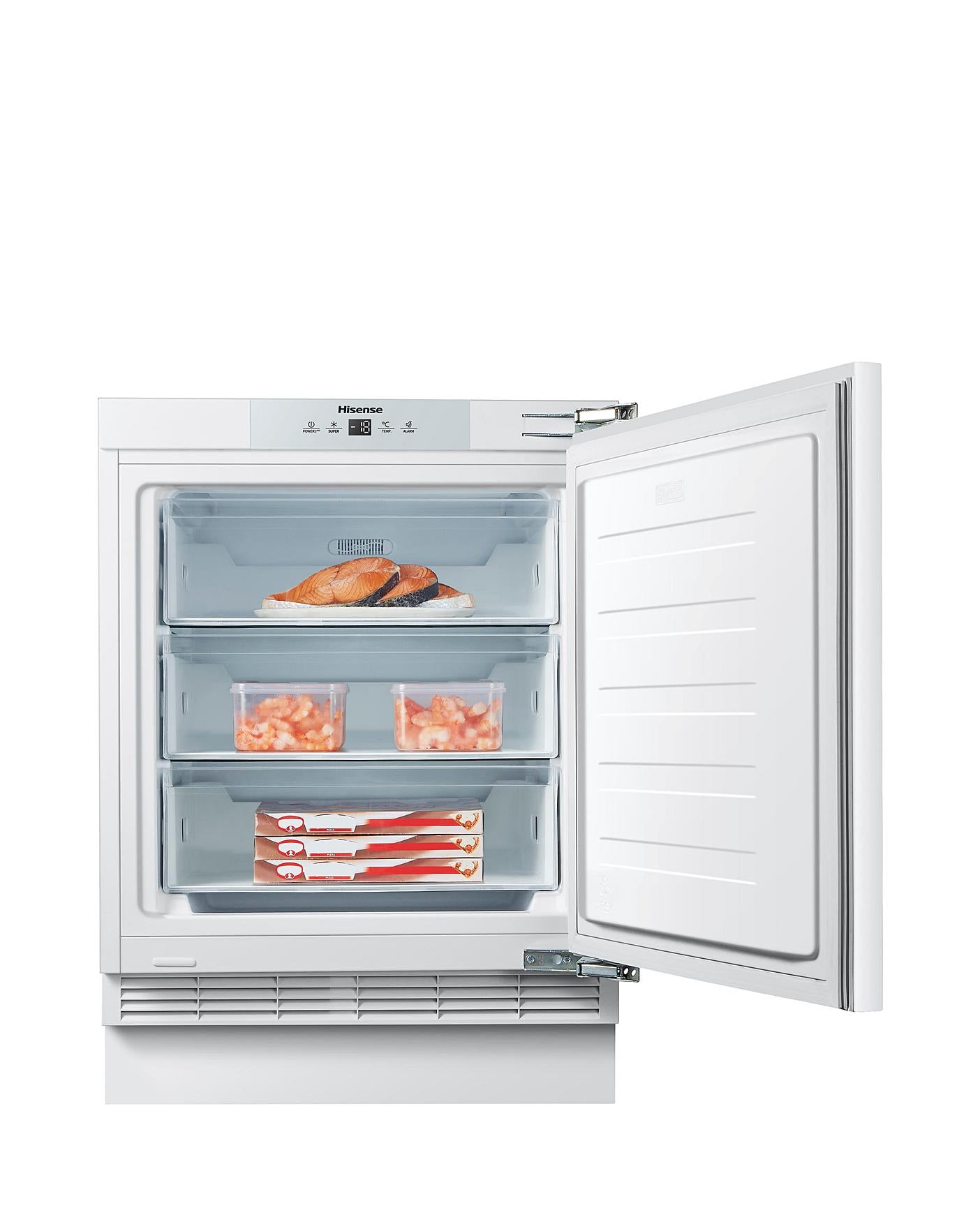 Hisense FUV124D4AW1 Integrated Under Counter Freezer - White