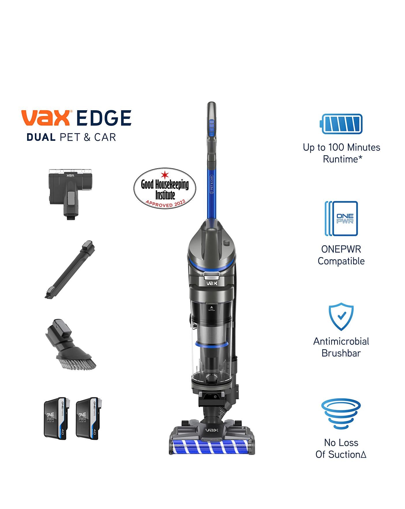  Vax Edge Dual Pet & Car Cordless Upright Vacuum Cleaner