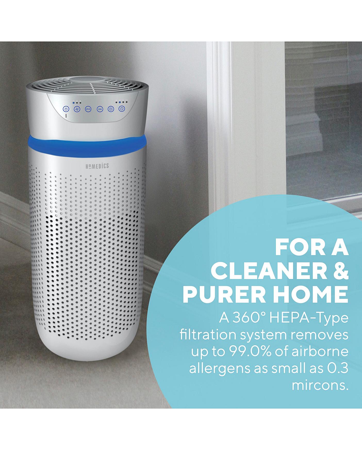  HoMedics AP-T30WT Total Clean 23 Inch 5-in-1 Tower Air Purifier
