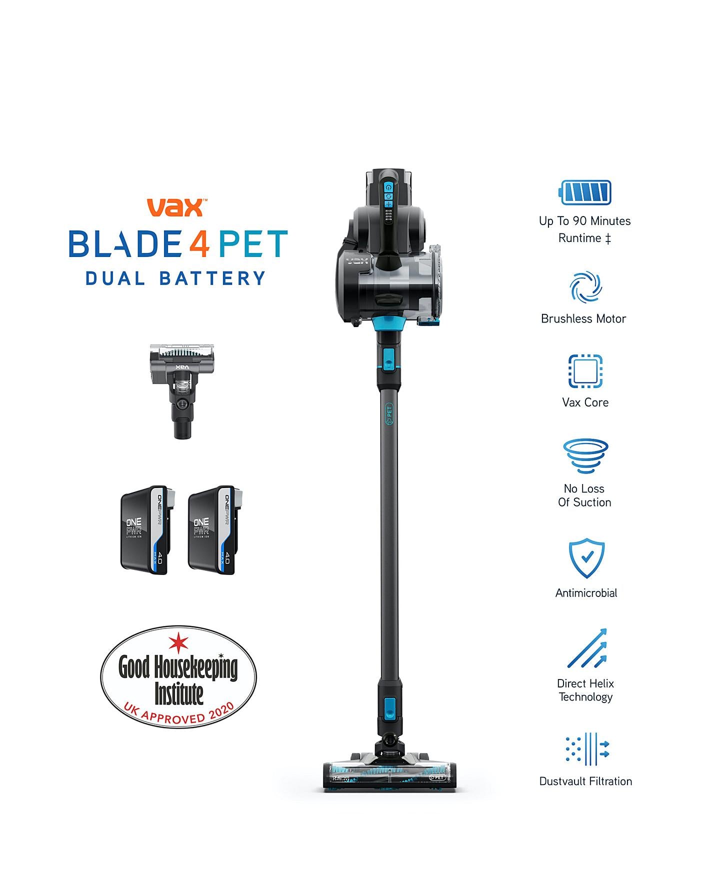  Vax ONEPWR Blade 4 Dual Pet Cordless Vacuum Cleaner