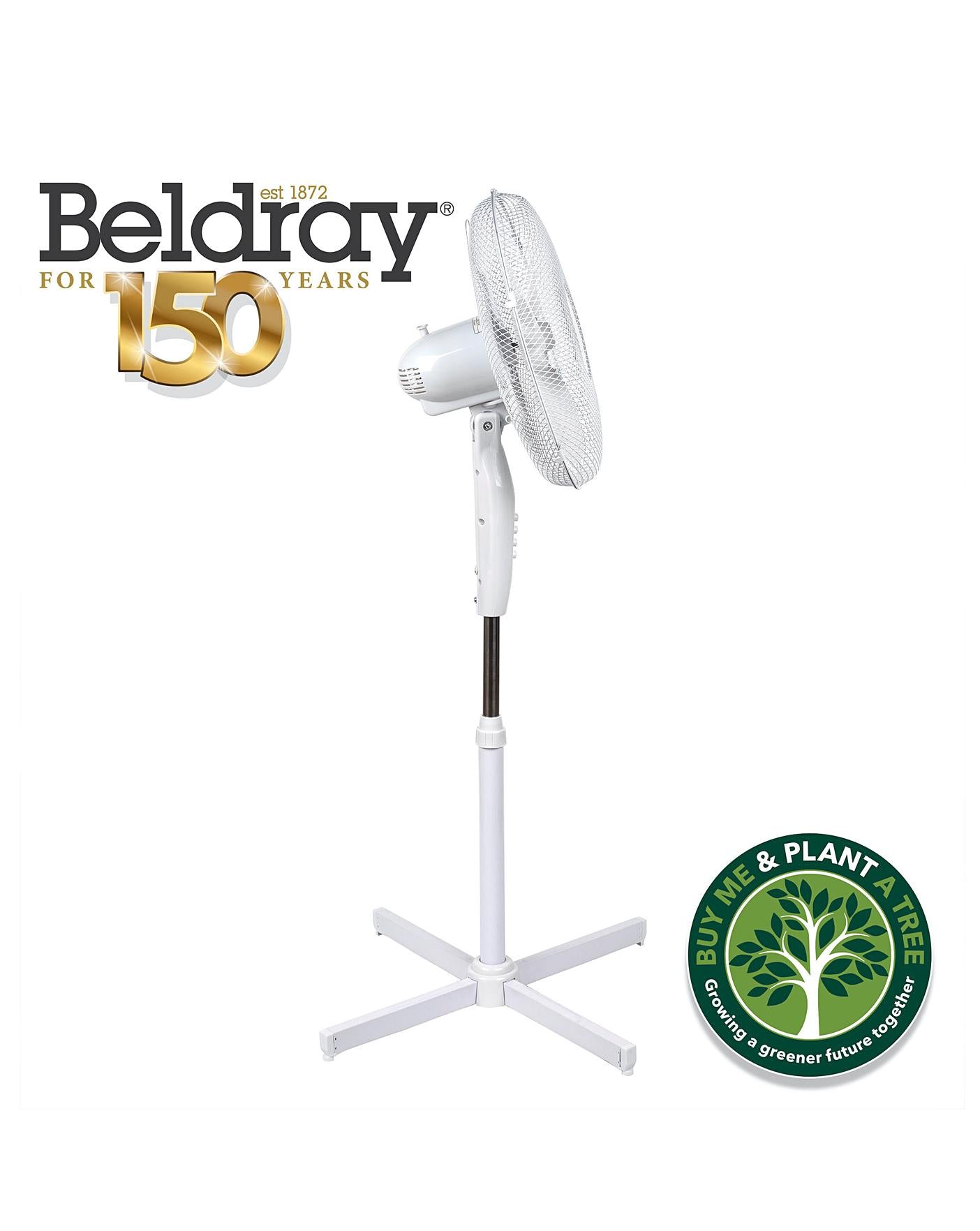  Beldray 16 Inch White Stand Fan