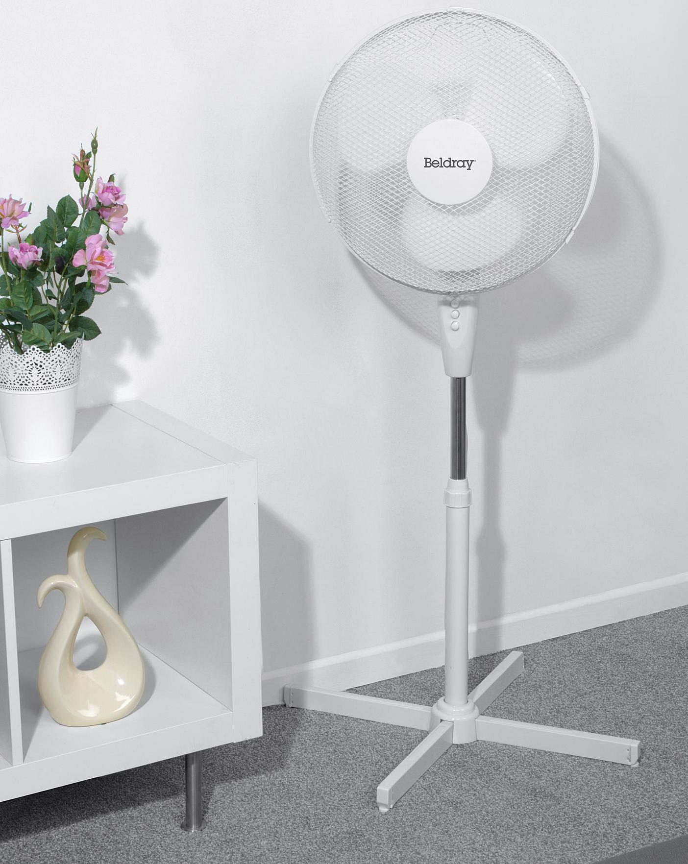  Beldray 16 Inch White Stand Fan