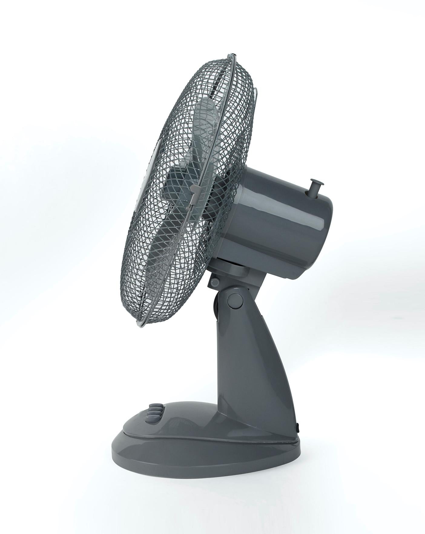  Beldray Grey 12 Inch Oscillating Desk Fan