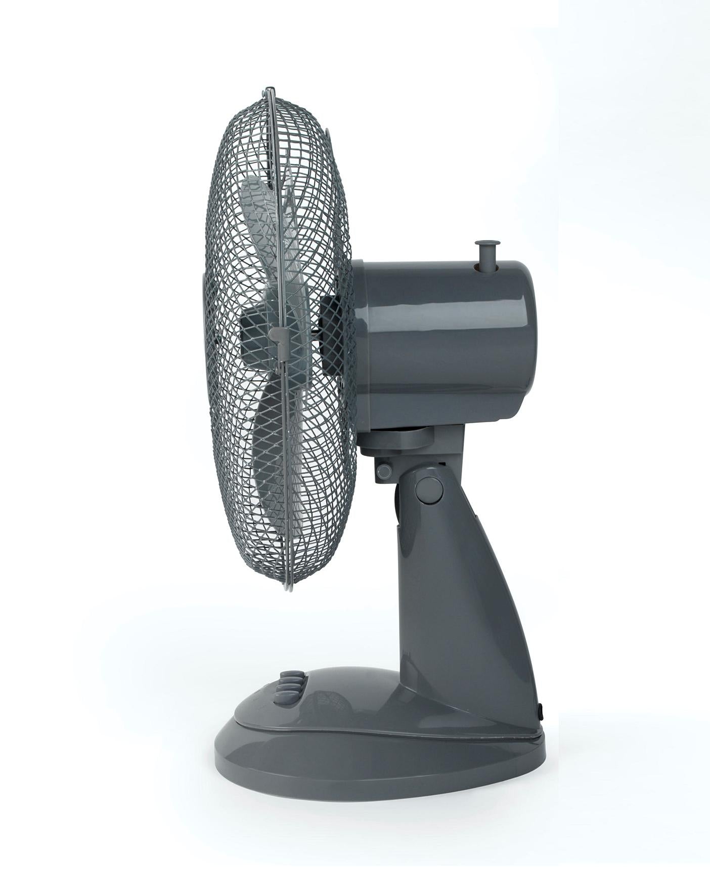  Beldray Grey 12 Inch Oscillating Desk Fan