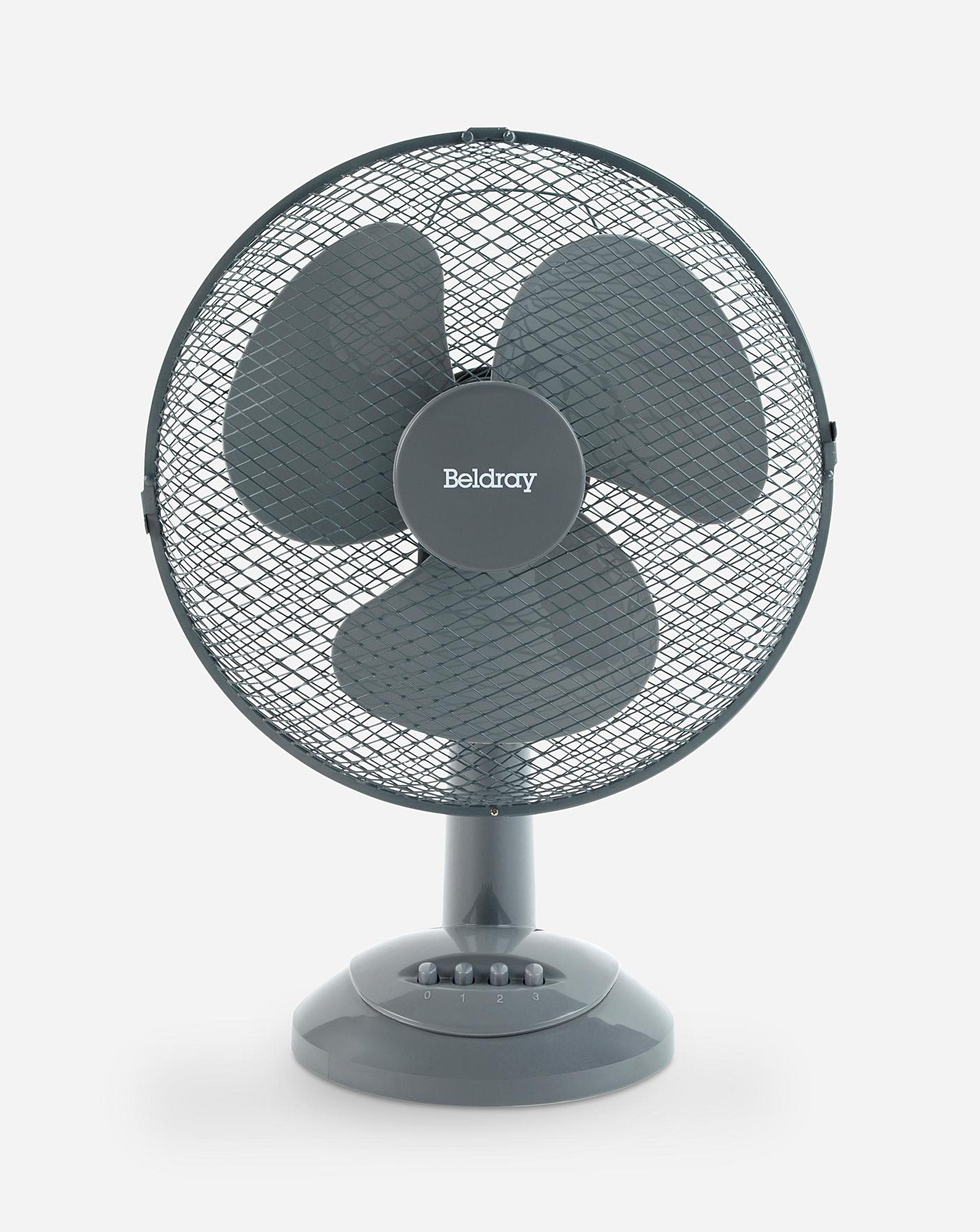  Beldray Grey 12 Inch Oscillating Desk Fan