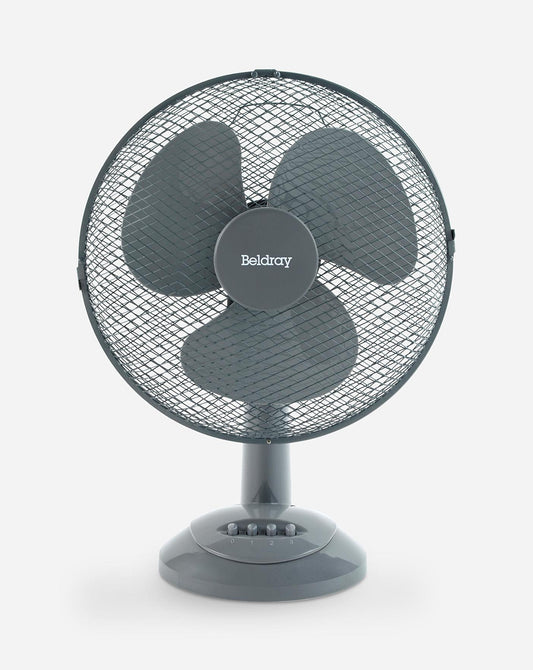  Beldray Grey 12 Inch Oscillating Desk Fan