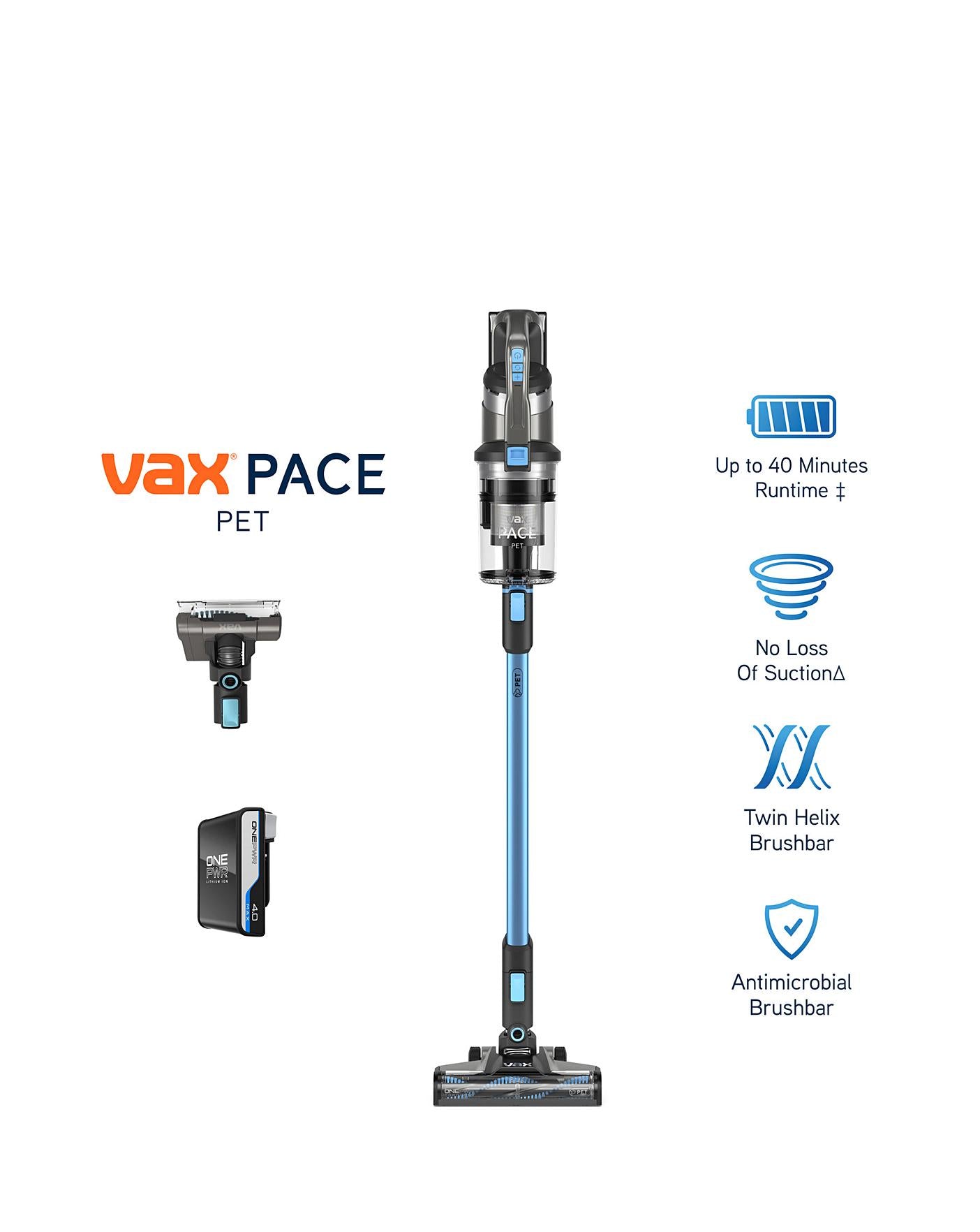  Vax CLSV-VPKA ONEPWR Pace Pet Cordless Vacuum Cleaner