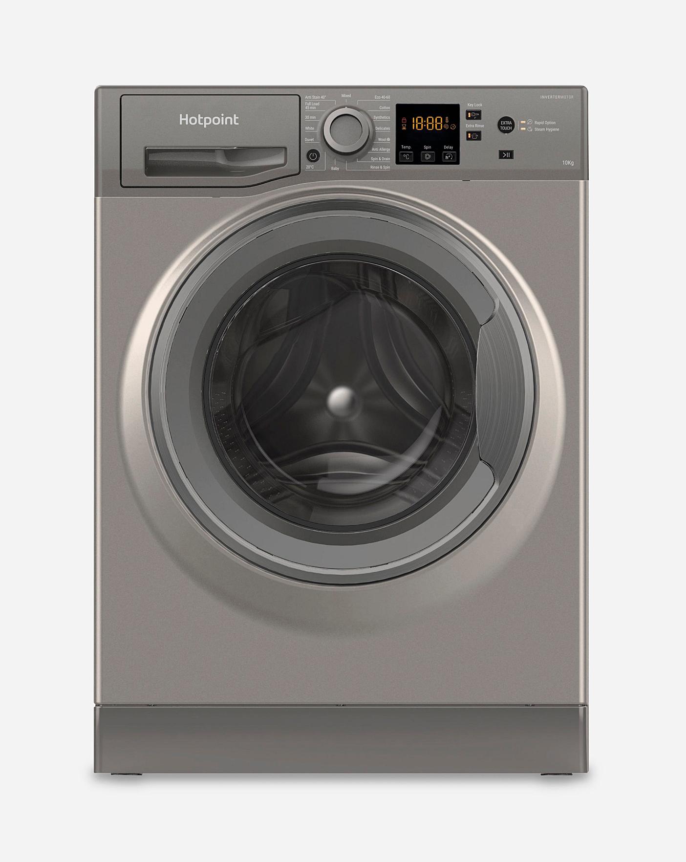  Hotpoint NSWM1043CGGUKN 10Kg Washing Machine With 1400 Spin
