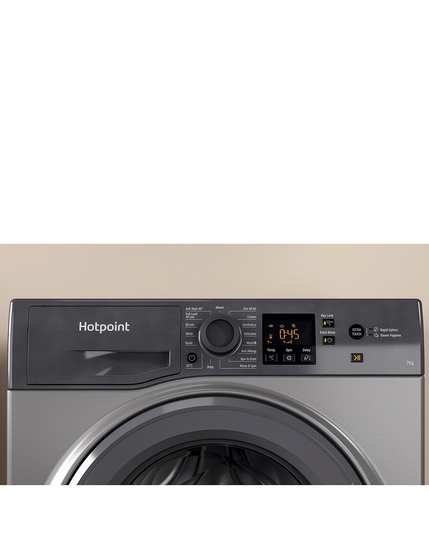  Hotpoint NSWM743UGGUKN 7KG Washing Machine 1400 Spin