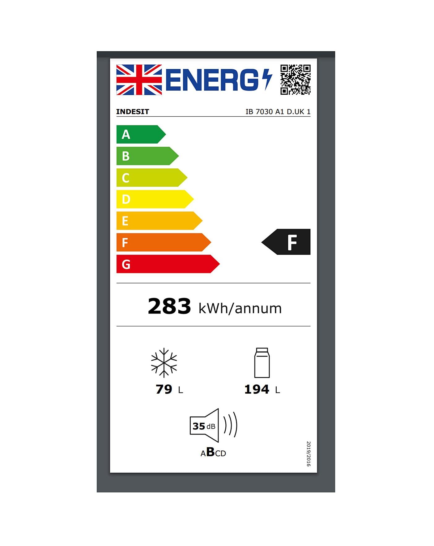  Indesit IB7030A1D.UK1 Integrated 70/30 Fridge Freezer