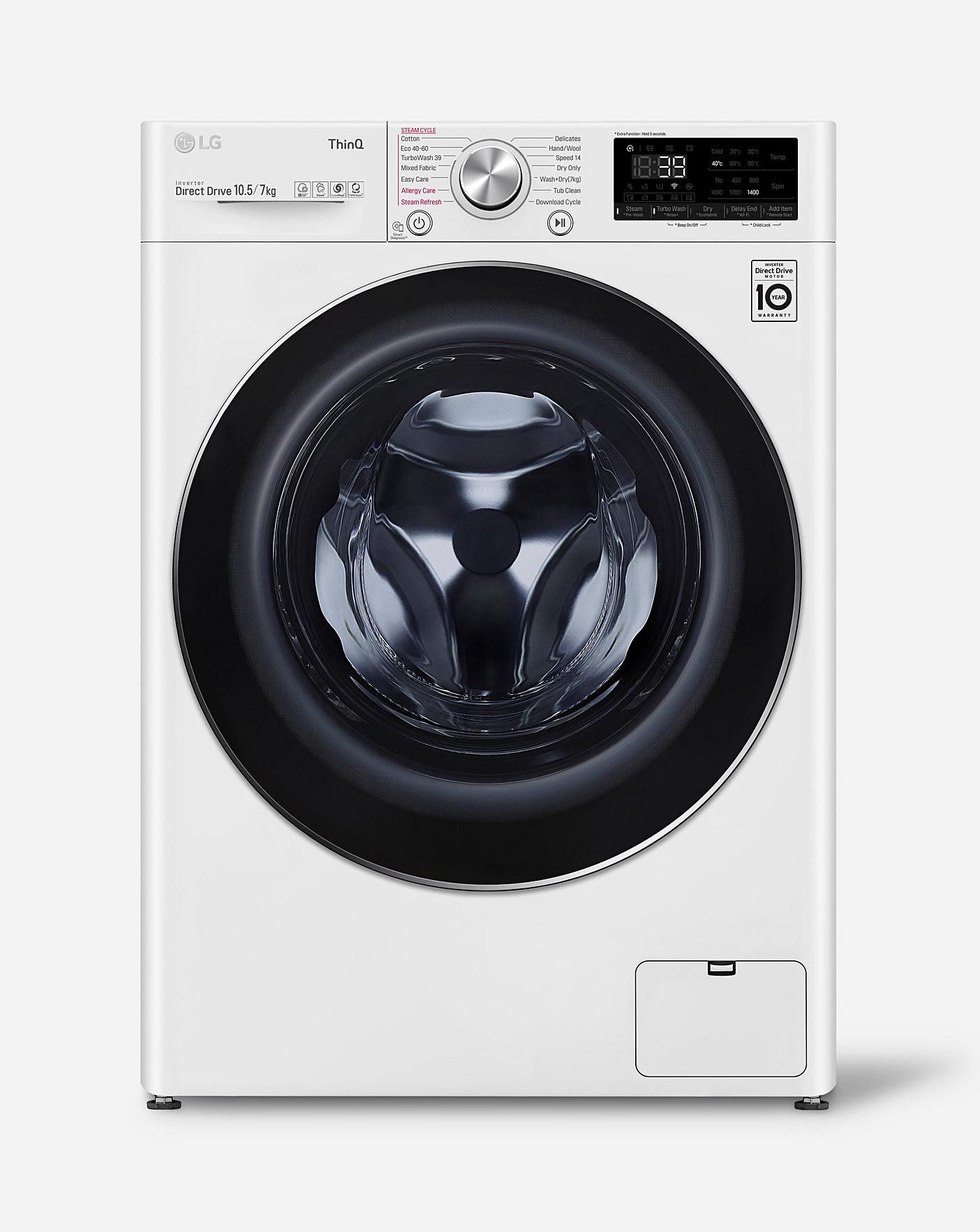  LG FWV917WTSE Wifi Connected 10.5Kg / 7Kg Washer Dryer With 1400 Spin