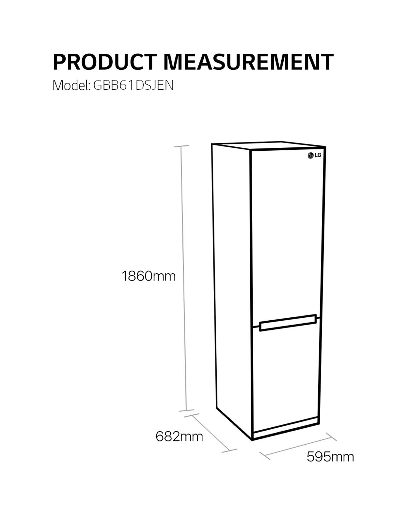  LG GBB61DSJEN Fridge Freezer