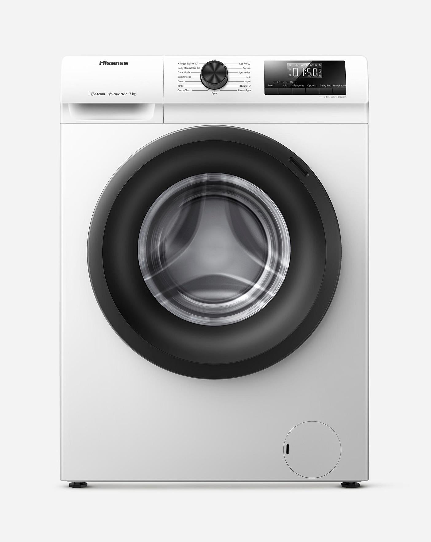  Hisense WFQP7012EVM 7KG 1200 Spin Washing Machine - White
