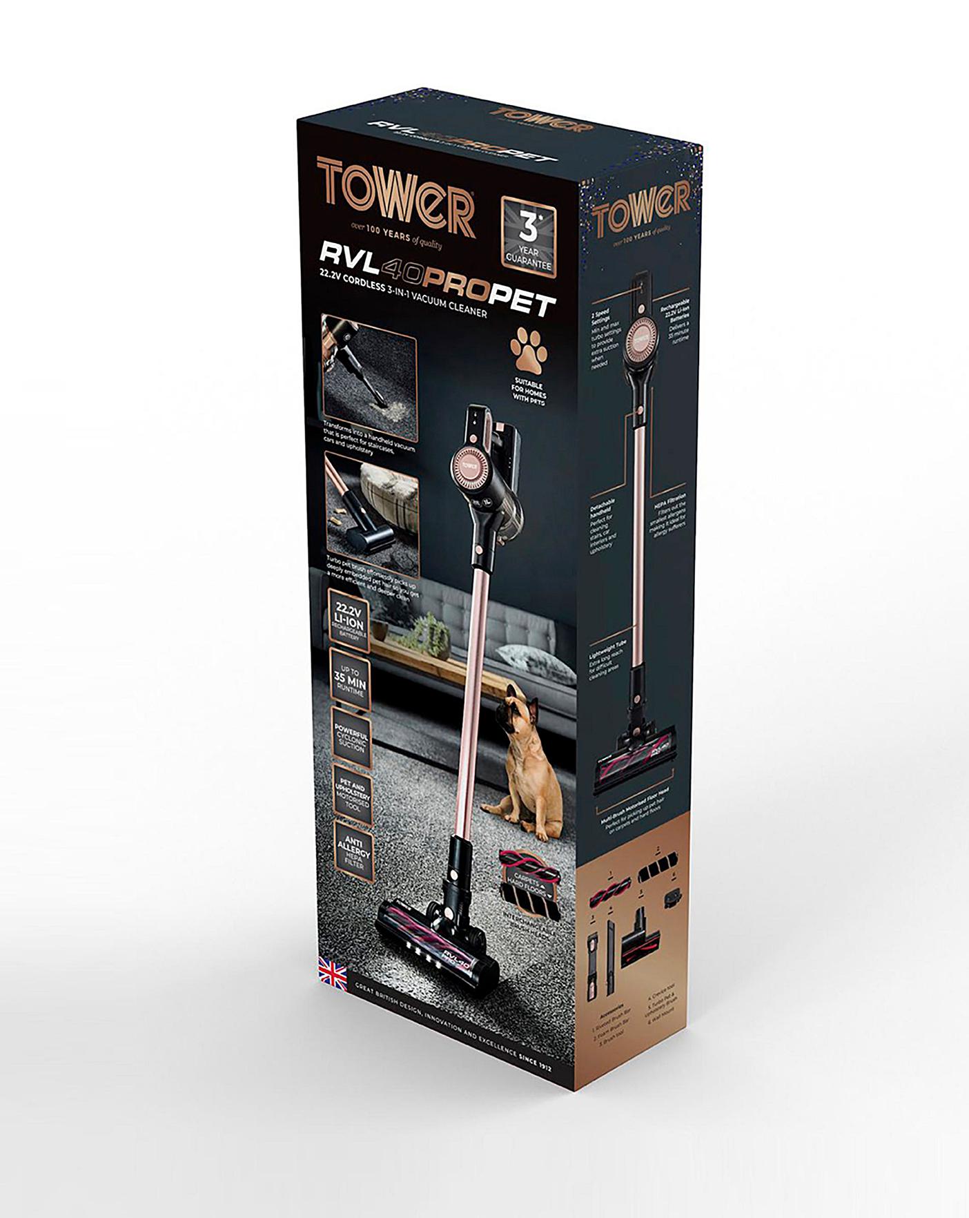  Tower RVL40 22.2V Pro Pet 3 In 1 Cordless Rose Gold Vacuum Cleaner