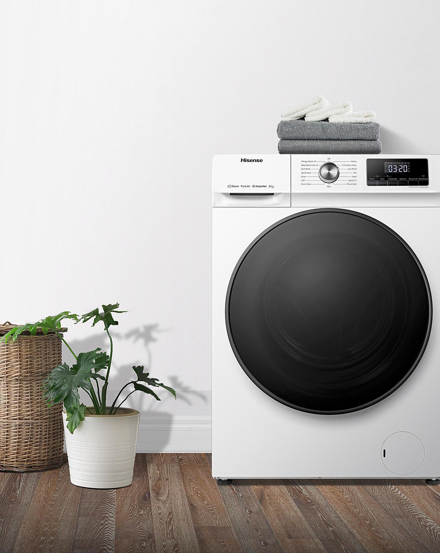  Hisense WFQA8014EVJM 8kg Washing Machine, A Rated, 1400rpm Spin