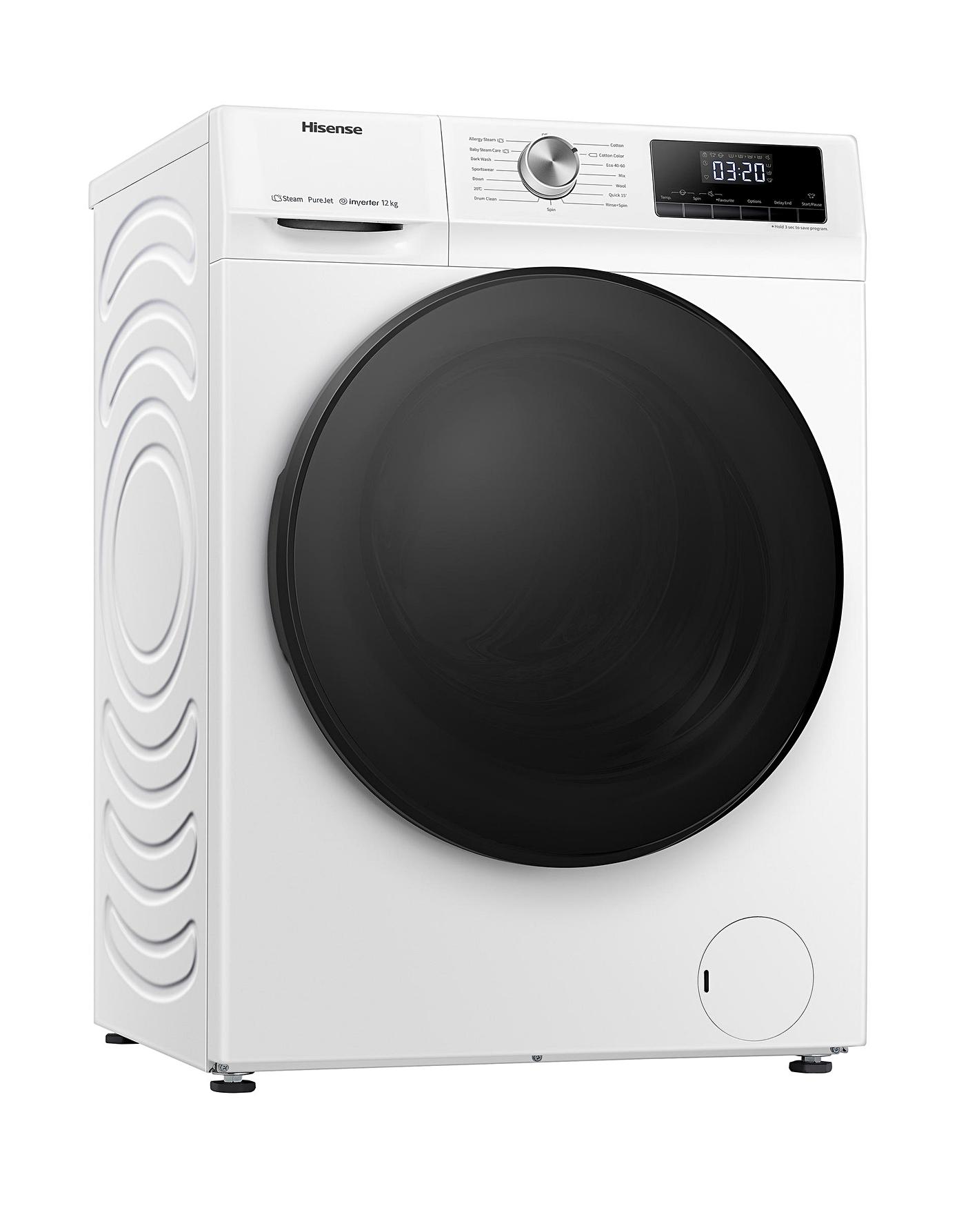  Hisense WFQA1214EVJM 12kg Washing Machine, A Rated, 1400rpm Spin