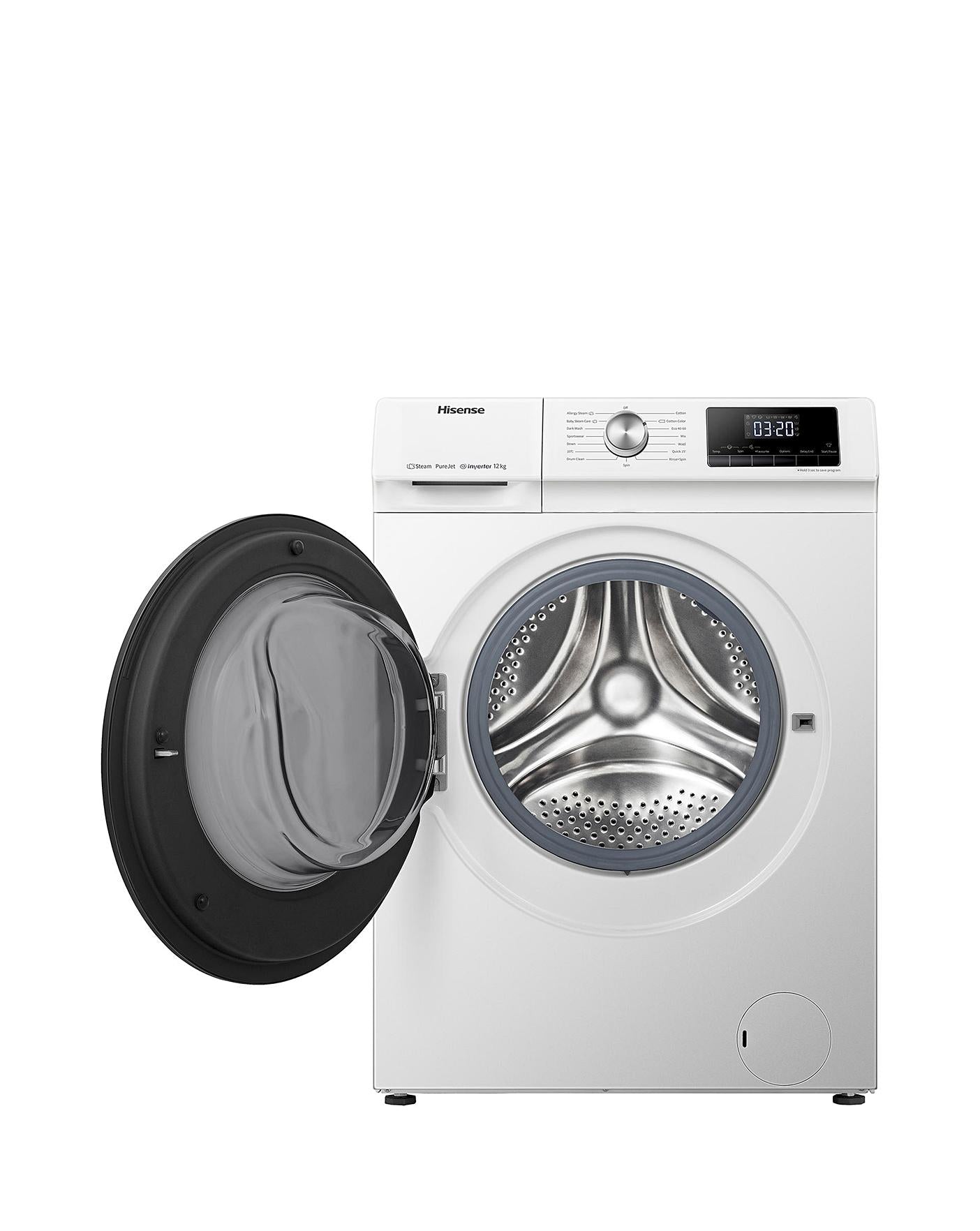  Hisense WFQA1214EVJM 12kg Washing Machine, A Rated, 1400rpm Spin