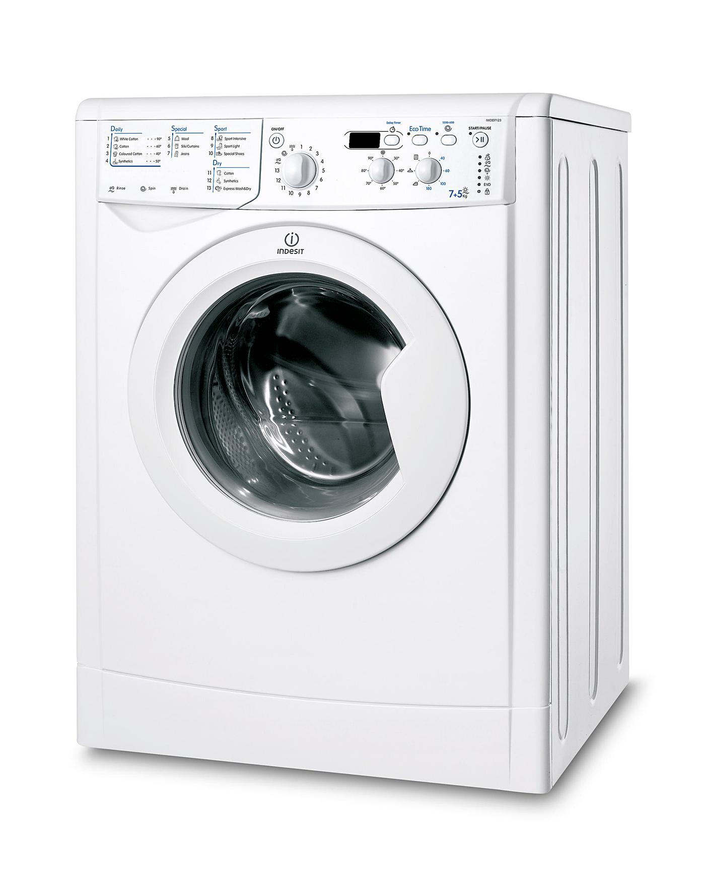  Indesit EcoTime IWDD7123 7+5kg 1200spin Washer Dryer White