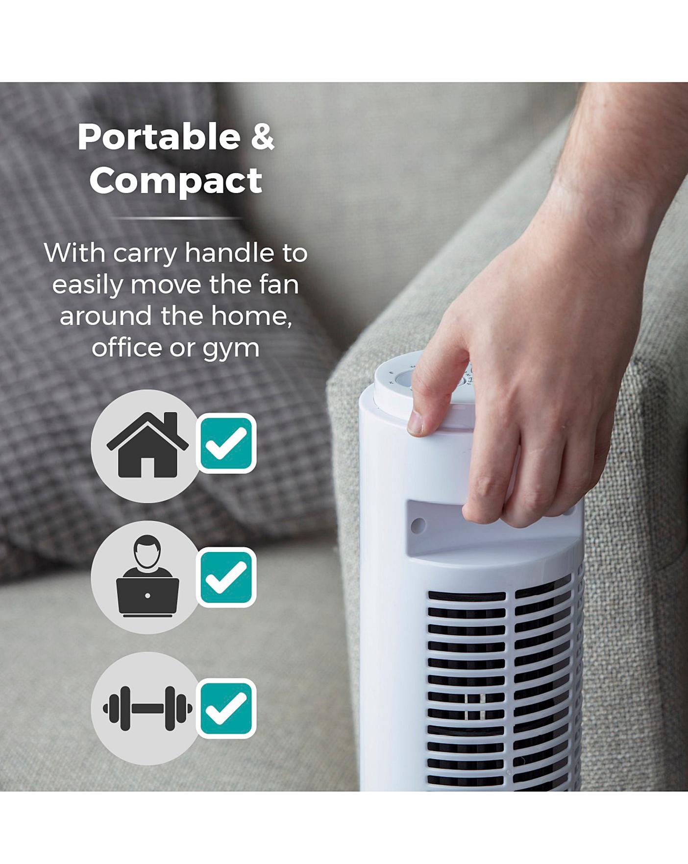  Tower 29 Inch Oscillating White Tower Fan