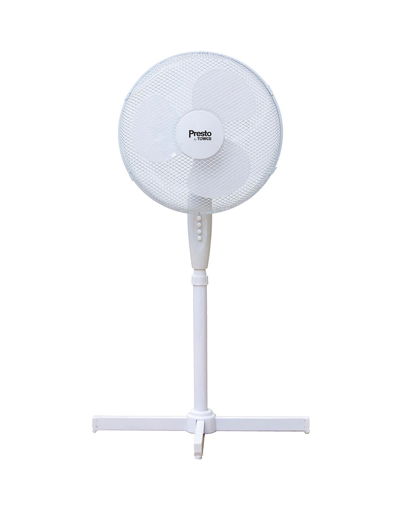  Tower 16 Inch Oscillating White Stand Fan