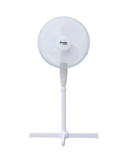  Tower 16 Inch Oscillating White Stand Fan