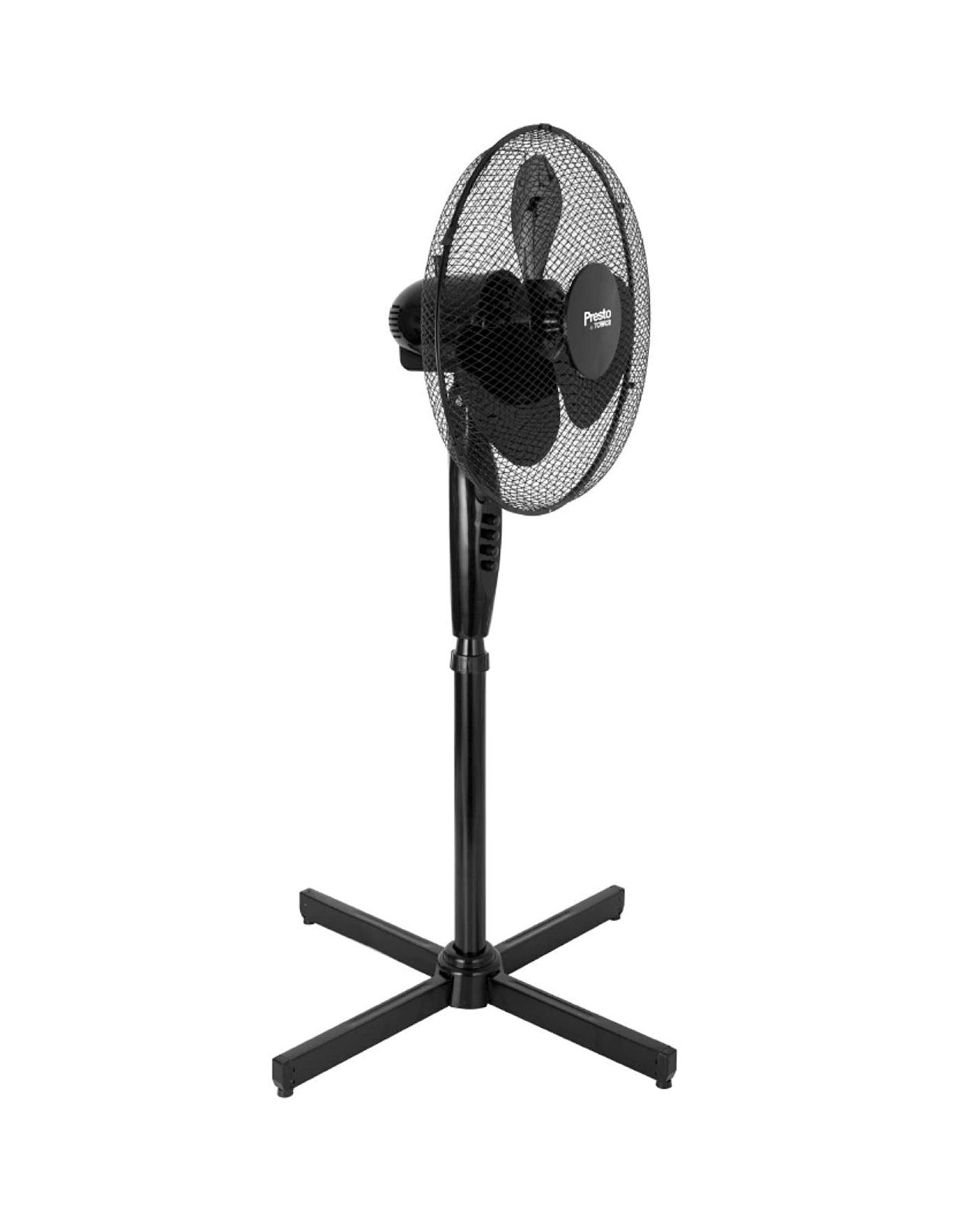  Tower 16 Inch Oscillating Black Stand Fan