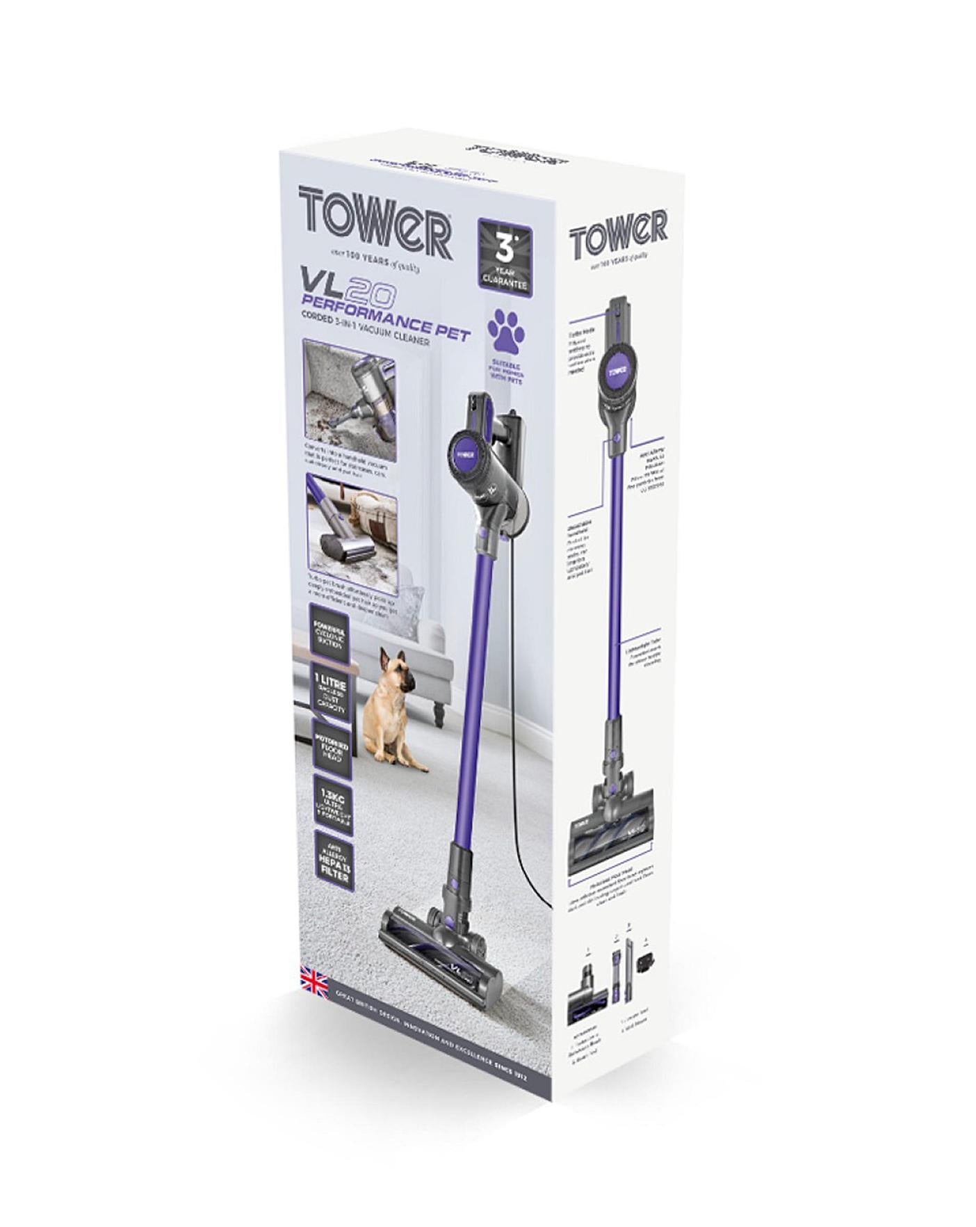  Tower VL20 Pets Corded Stick Vacuum