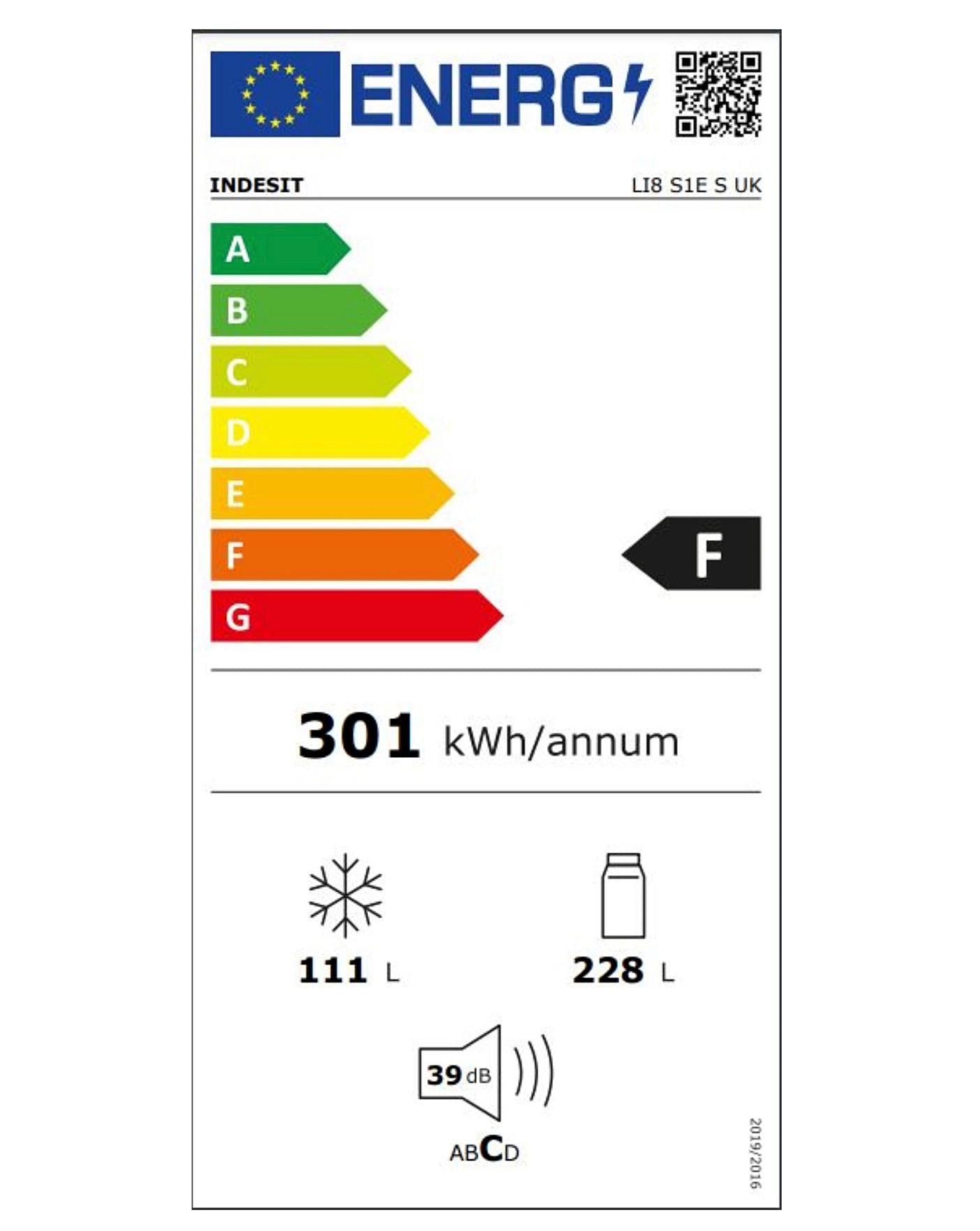  Indesit LI8S1ESUK 70/30 Low Frost Fridge Freezer