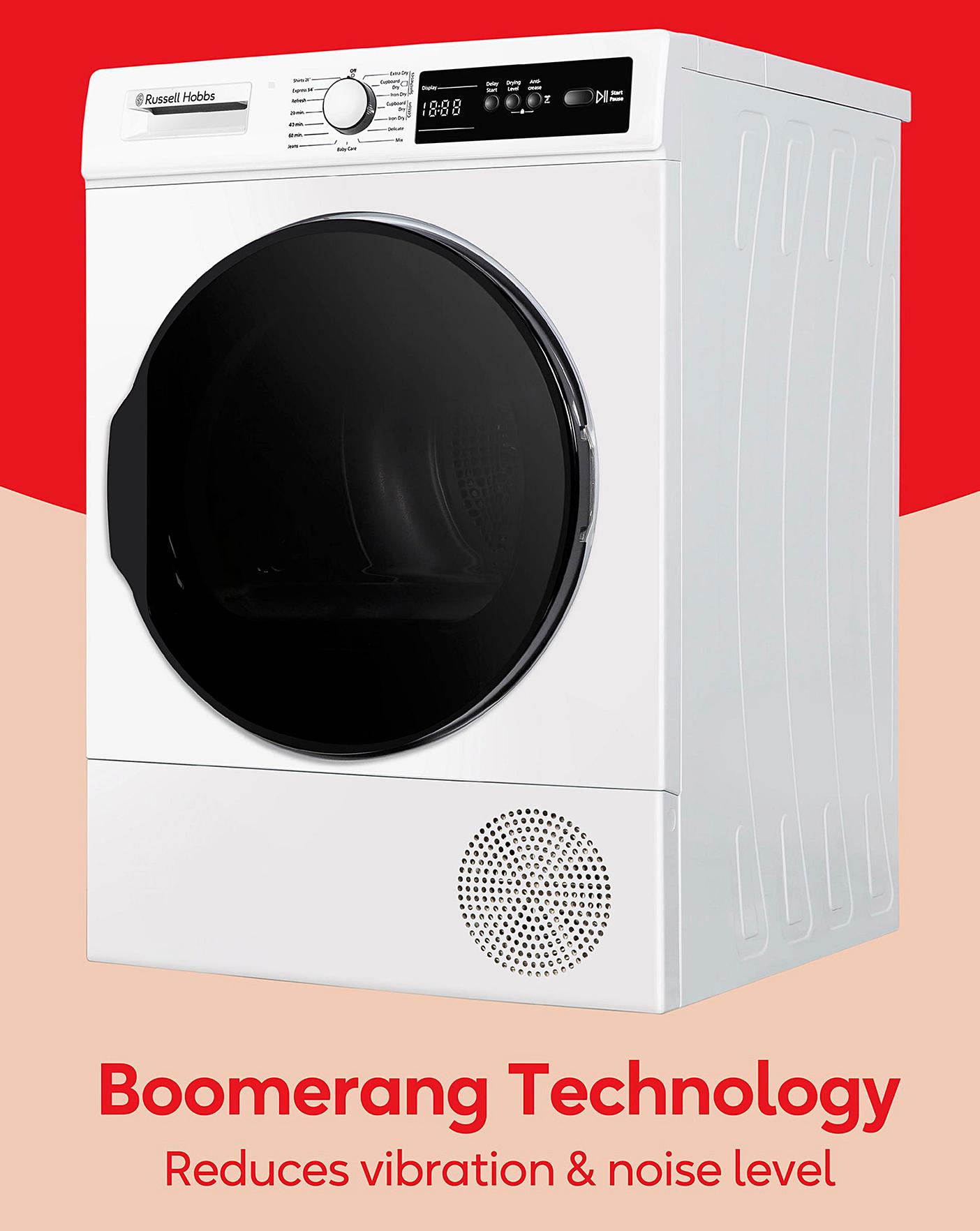  Russell Hobbs RH9HPTD111W, 9kg, Heat Pump Tumble Dryer - White
