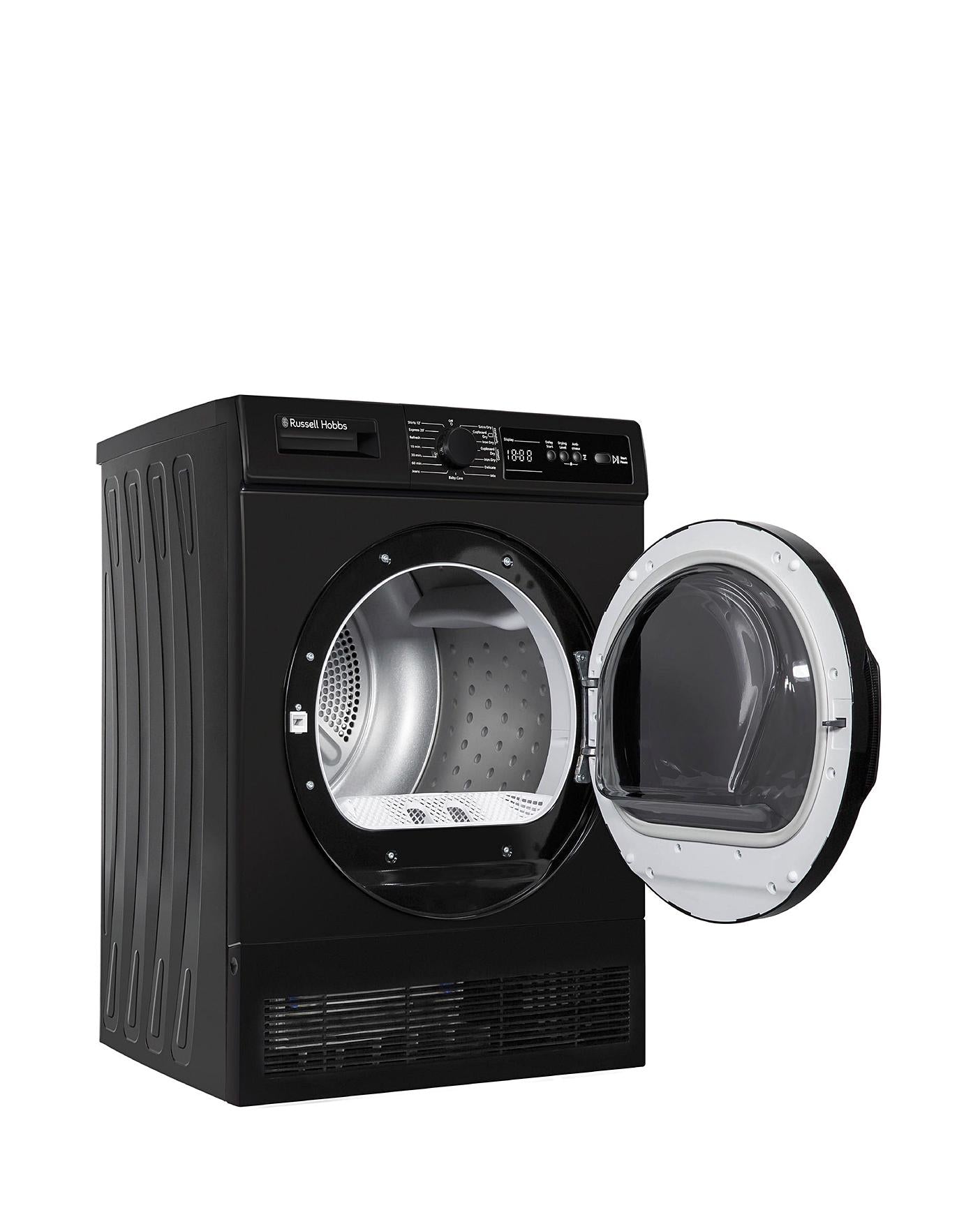  Russell Hobbs RH8CTD111B, 8kg, Condenser Tumble Dryer - Black
